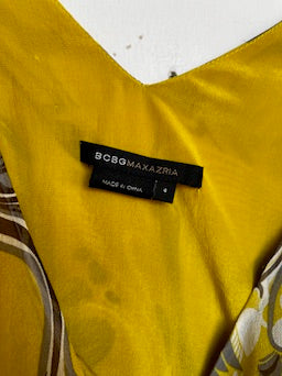 Vintage Y2K BCBG Silk Sheer Fairy Grunge Slip Dress Asymmetrical Boho Sz 4