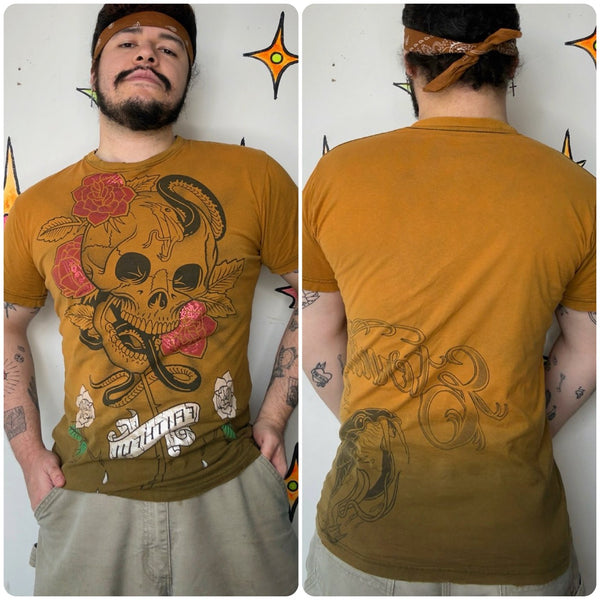 Rebel Spirit Tattoo Print Tee Y2K Indie Sleaze Graphic T Shirt Edgy Streetwear XL