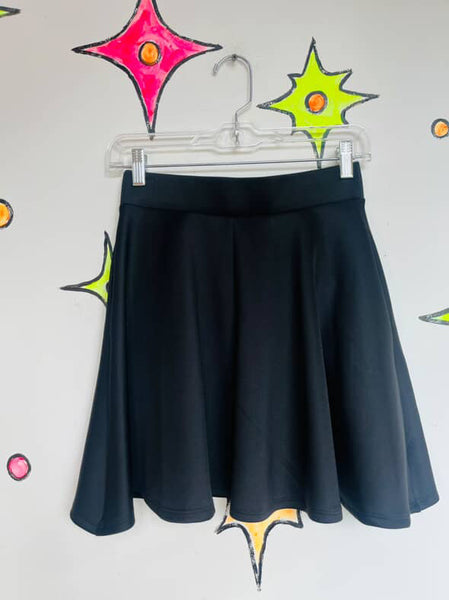 Y2K Black Lace Up Babydoll Mini Skirt | Stretchy Goth Fairy Hot Topic Skirt | S