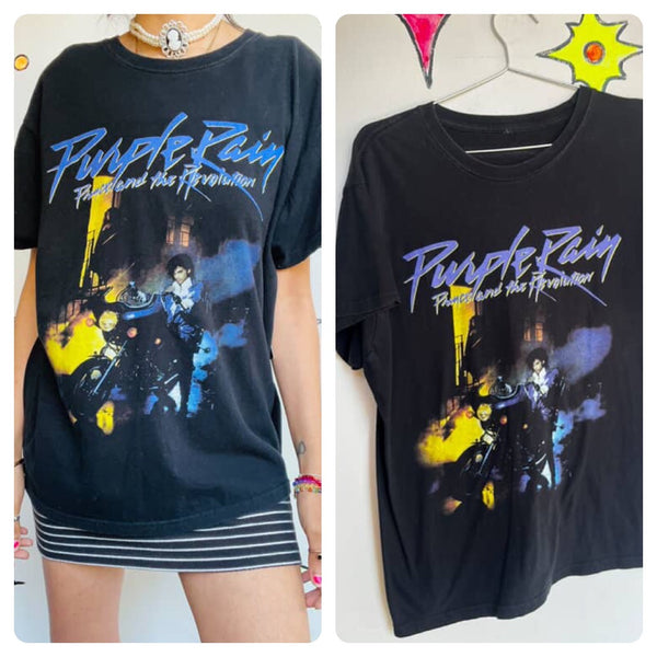 Vintage Prince Purple Rain Tee - Iconic 80s Concert Graphic T-Shirt - S/M