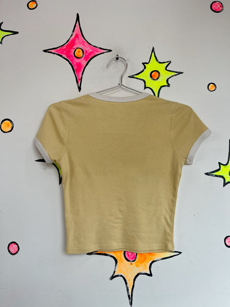 Vintage Pan Am Baby Tee - 90s Does 70s Retro Travel Graphic T Shirt - Small