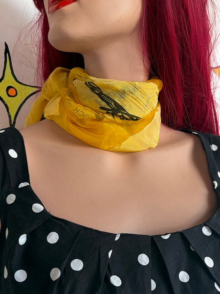 Vintage New Mexico Souvenir Scarf Americana Southwestern Travel Scarf