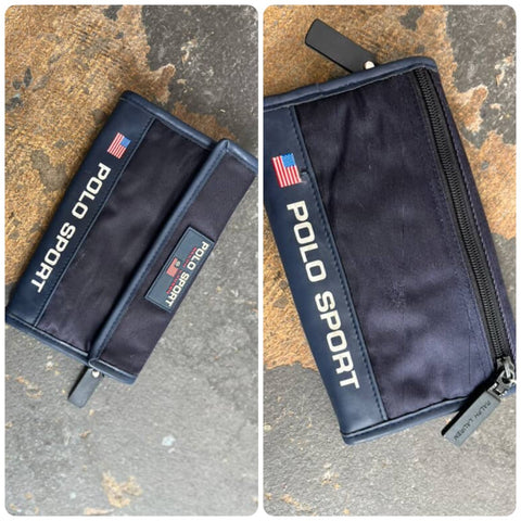 Vintage Ralph Lauren Polo Sport Navy Velcro Wallet - Y2K Sporty Classic