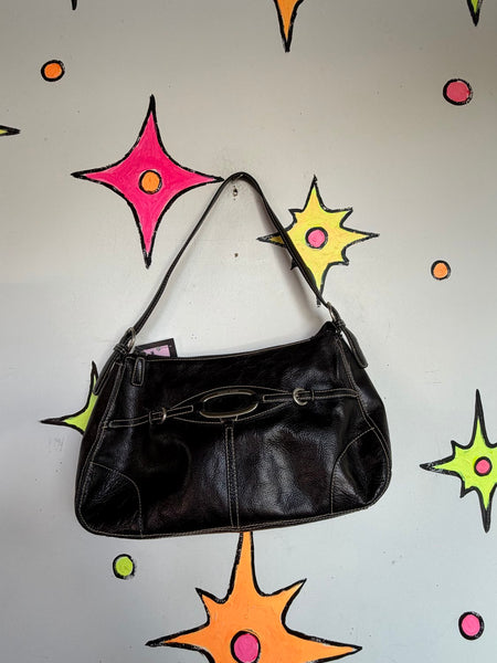 Y2K Franco Sarto Shoulder Bag | Minimalist Vegan Leather Purse