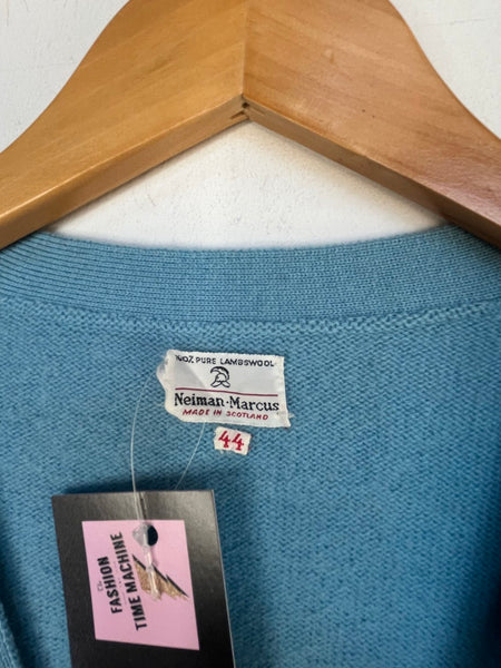 Vintage 60s 70s Lambswool Cardigan ' Mr Rogers Style Soft Knit Sweater - L