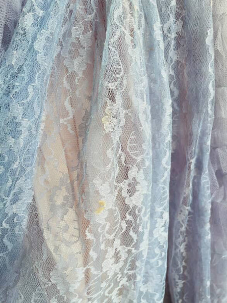 Vintage 50s 60s Lavender Lace Prom Party Cupcake Dress | Fit & Flare TuTu | XS