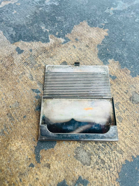 Vintage Metal Card Holder / Cigarette Case – Sleek & Functional - Mid Century