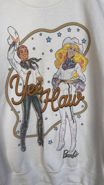 Western Barbie & Ken Sweater Retro Junk Food Pullover Barbiecore Rodeo Graphic S