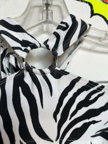 Vintage Y2K | Zebra Print Fairy Grunge Indie Sleaze Halter Top | XL | Bratz Vibe