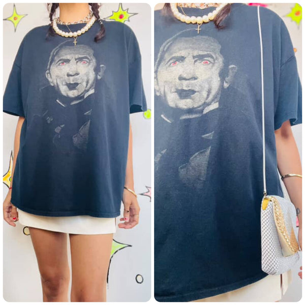 Vintage Bela Lugosi DRACULA T-Shirt - Halloween Horror Vampire Tee - XL