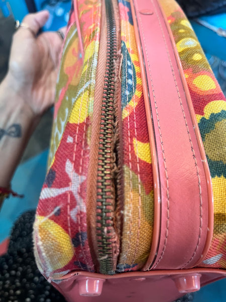 Vintage 1960's 60s | Pink Mod Groovy Psychedelic Travel Case Suitcase