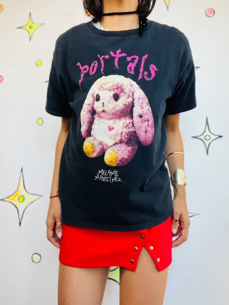 Y2K Melanie Martinez Grunge Pink Bunny Band Tee | Concert T-Shirt XS | Cotton