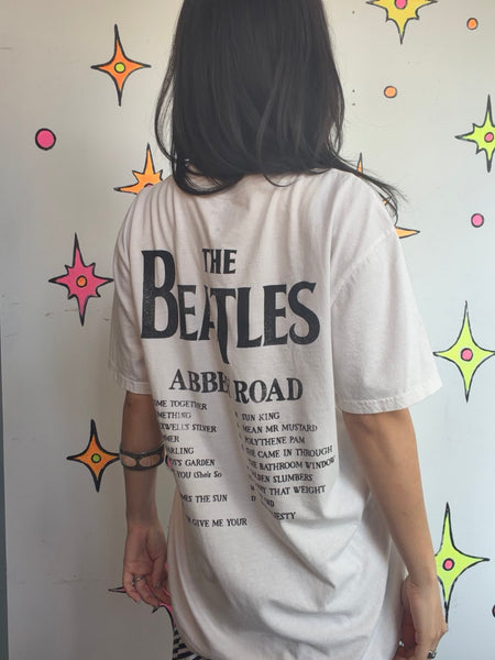 Beatles Abbey Road T-Shirt | Classic Rock Band Tee Vintage Style Relaxed Large