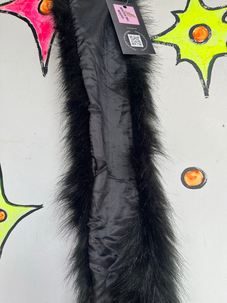 Vegan Fur Stole Old Hollywood Glam Faux Fur Mob Wife Vintage Glamour Shrug
