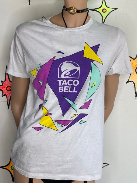 Taco Bell Novelty Graphic Tee Y2K Fast Food Pop Culture T Shirt S
