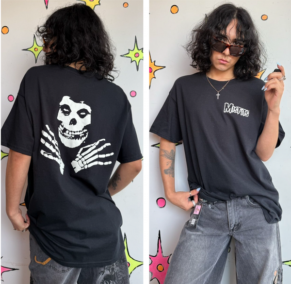 Vintage Misfits Band Tee Goth Grunge Rock Concert Graphic T-Shirt Punk L/XL