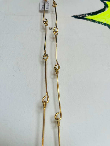 Vintage 60s/70s Golden Brass Chain Necklace – Minimalist Retro Statement