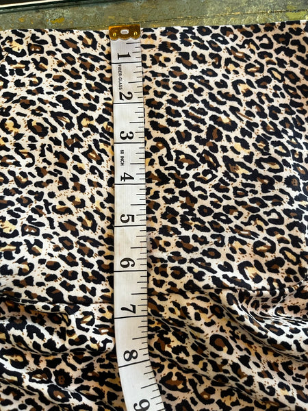 Vintage Leopard Print Turtleneck Top 90s Y2K Animal Print Goth Grunge M