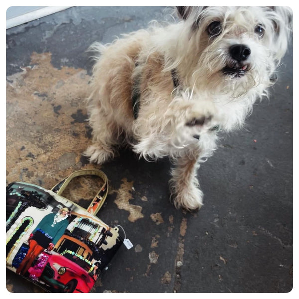 Vintage Y2K 2000s Rodeo Drive Wearable Art Screen Printed Embellished Bag Purse