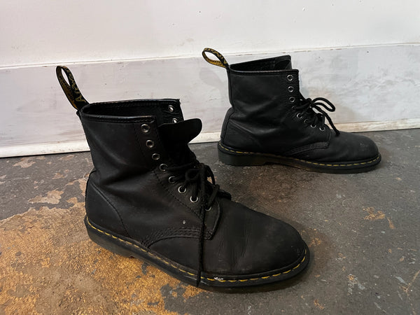 Black Doc Martens Boots | Men’s US 10 Leather Combat Boots | Grunge Punk Staple