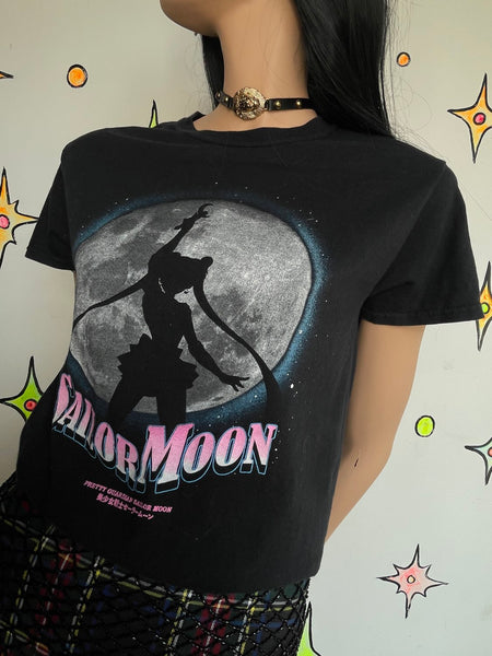 Sailor Moon Graphic Tee – Emo Kawaii Anime T Shirt Y2K Cartoon Top S/M