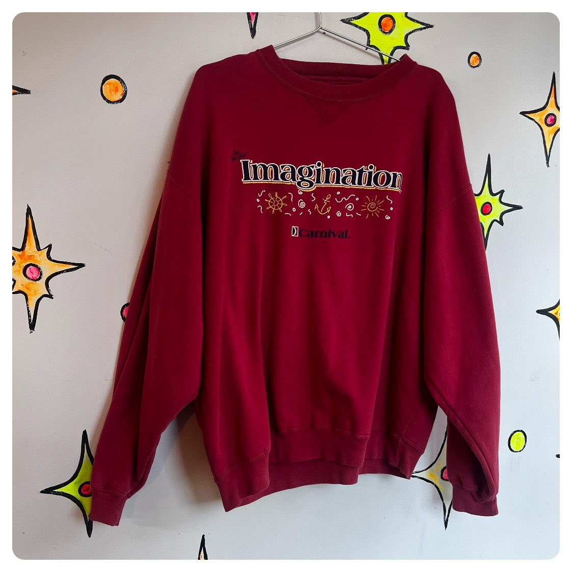 Vintage 90s Y2K | Imagination Carnival Cruise Souvenir Pullover Sweatshirt | L