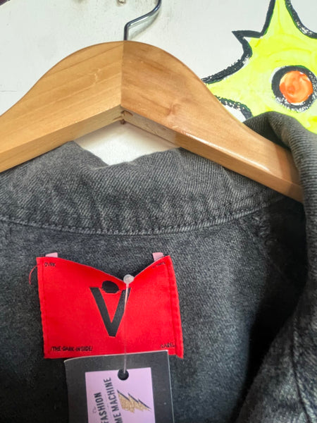 DVRK Black Denim 911 Emergency Jacket Goth Grunge Emo Streetwear | L