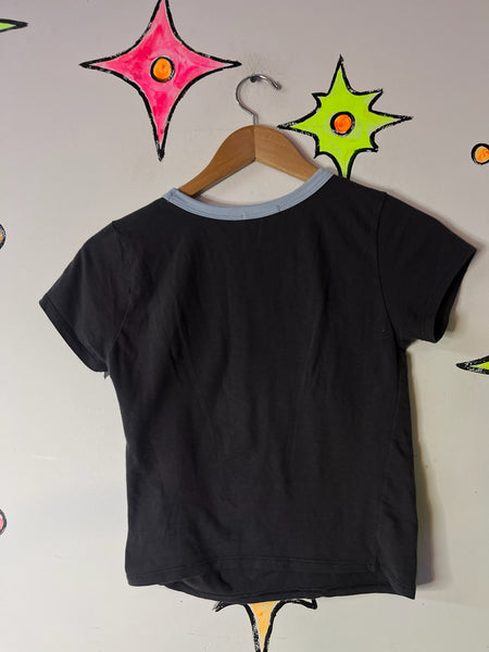 Vintage Y2K Fairy Grunge Glam Moto Racing Baby Tee - Superstar Band T Shirt - S