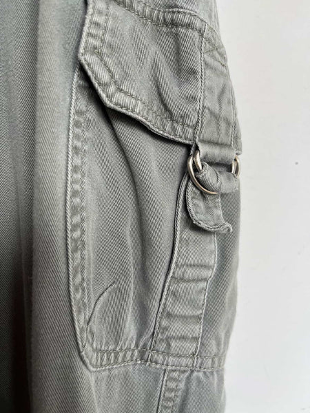 90s/Y2K Super Soft Lee Military Green Cargo Utility Pants – Distressed 9/10 M