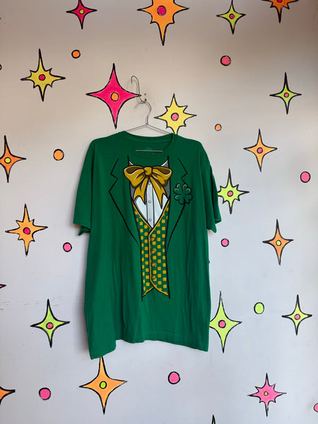 Leprechaun Costume T-Shirt Irish St Patrick's Day Oversized Green Graphic L/XL