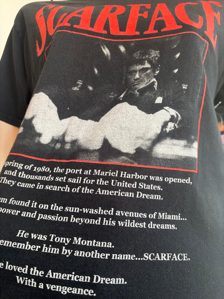 Scarface Tony Montana Graphic Tee Cult Film Movie T Shirt Streetwear M