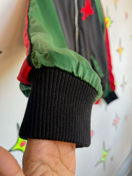 Vintage Y2K Satin Souvenir Bomber Jacket Embroidered Street Style Tokyo Style XL