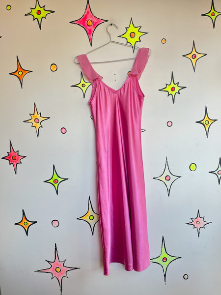 Vintage 90s Y2K Pastel Pink Fairy Grunge Babydoll Slip Dress – Coquette Emo - M