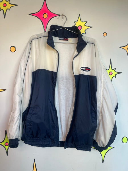 Tommy Hilfiger Windbreaker 90s Colorblock Streetwear Retro Jacket XL+