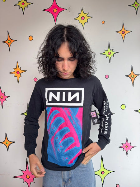 Vintage Nine Inch Nails T-Shirt NIN Industrial Goth Grunge Tee 90s Alternative S