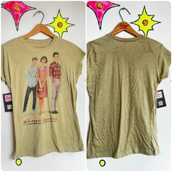 Vintage 90s Sixteen Candles Movie T Shirt - Soft & Faded Baby Tee Size M - AS IS