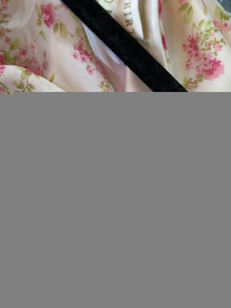 Fairy Grunge Y2K Pastel Pink Floral Handkerchief Hem Ruffle Lace Cami Romantic S
