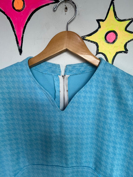 Vintage 60s Pastel Blue Mini Dress | Palm Royale Mod French Girl Retro Prep XS/S