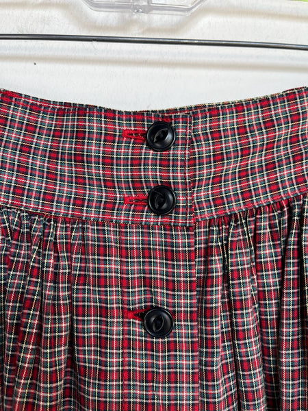 Vintage 80s Banana Republic Plaid Midi Skirt Boho Grunge Academia Style – Small