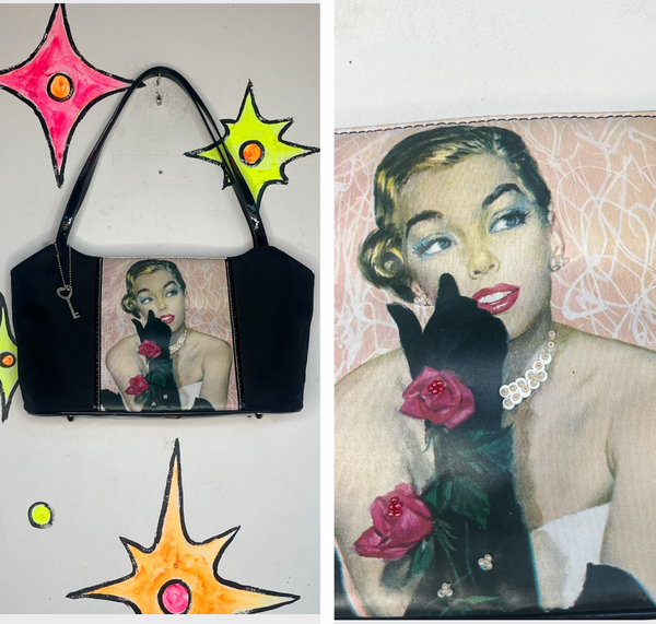 90s Old Hollywood Glam Purse Forever by Fossil Vintage Evening Shoulder Bag