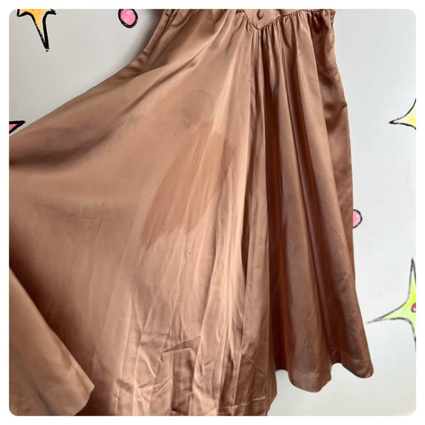 Vintage 40s Jonathan Logan Champagne Satin Evening Gown | Hollywood Glam | S