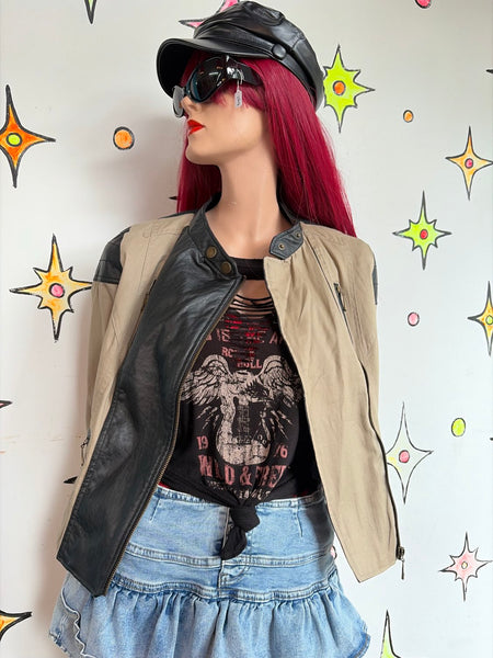 Dollhouse Patchwork Post-Apocalyptic Utility Jacket Wasteland Street Style S