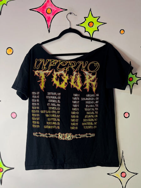 Thrashed Graphic Tee - Metal Grunge - Freddie Mercury Inferno Tour 2023 – S/M