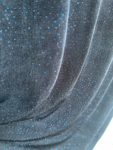 Vintage 90s Fairy Grunge Black Glitter Mini Dress – Stretchy, Size 8, SL Petites