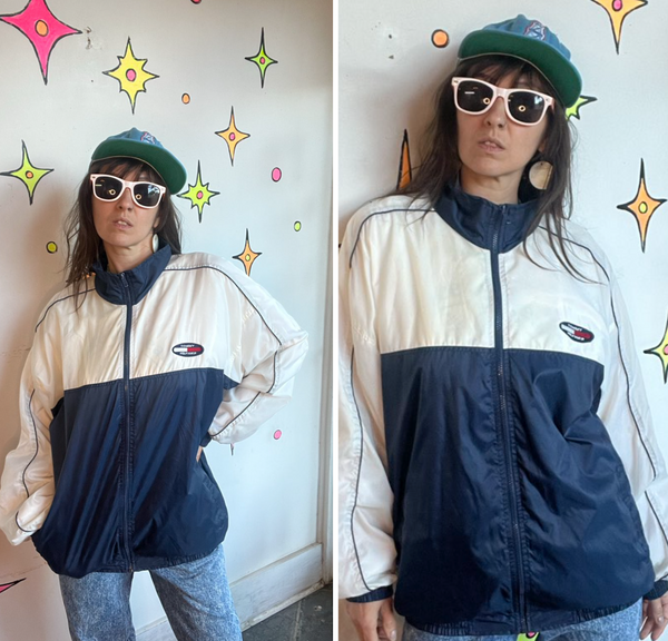 Tommy Hilfiger Windbreaker 90s Colorblock Streetwear Retro Jacket XL+