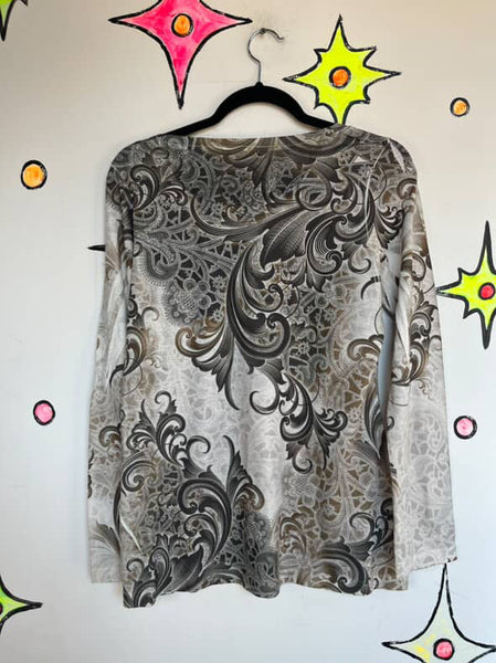 Vintage Y2K ' Grunge Fairy Bling Embellished Tattoo Tee T Shirt ' Size M