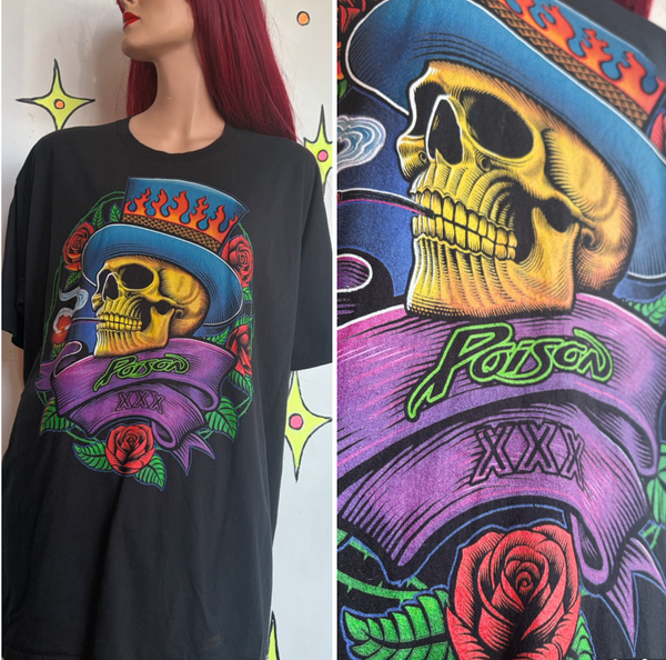 Vintage Poison Band Tee | 80s Hair Metal Rock Concert T Shirt Grunge XL++