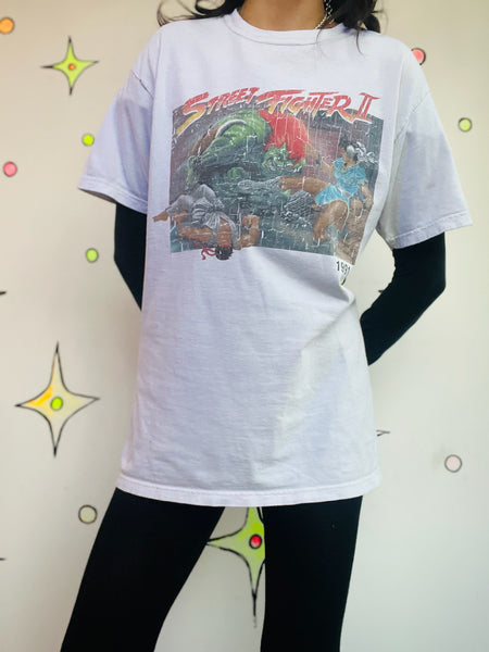 Y2K Mortal Kombat Dragon Tee Gamer Grunge Goth Graphic Novelty T-Shirt - M