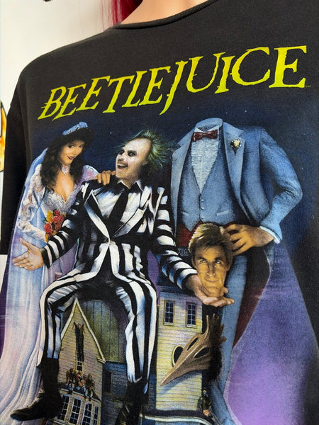 Vintage Beetlejuice Graphic T-Shirt Collectible Novelty Tim Burton Horror | XL