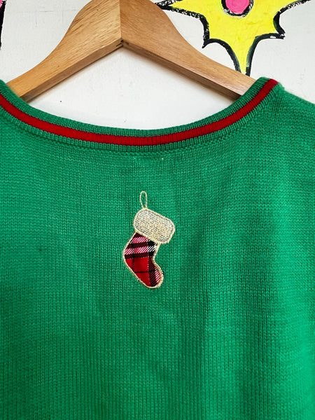 Vintage Ugly Christmas Vest Snowman Tacky X Mas Party Holiday Sweater Vest L